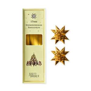 Star shreds, metallic gold, 15mmx45cm -32/bag