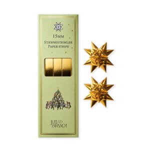 Star shreds, metallic gold, 15mmx45cm -32/bag