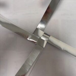Star shreds, metallic silver, 25mmx86cm -32/bag