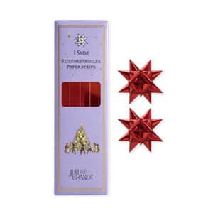 Star shreds, metallic red, 15mmx45cm -32/bag