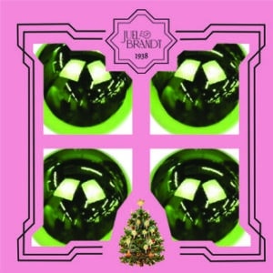 Glass ornaments, shiny green, 4cm. balls, dusty rose gift box 4/box