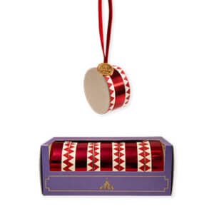 Paper drumms/hangings w. red string, 5/box