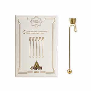 Gold Christmas candle holders, f.12mm candles lys , 5/box