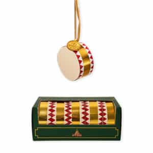 Paper drumms/hangings w. golden string , 5/box