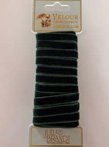 Velour ribbon10mmX10m, dark green