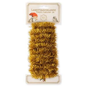 Tinsel garland, gold, 3M, Ø:3cm