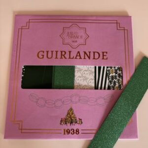 Green paper strips for DIY garlands,25mmx150mm, 6 asst. 60/bag