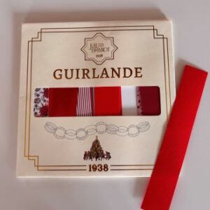 Red paper strips for DIY garlands, 25mmx150mm, 6 asst. 60/bag