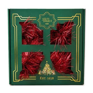 Tinsel garland, red, 2M, Ø:10cm