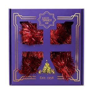 Tinsel garland, red, 2M, Ø:6cm