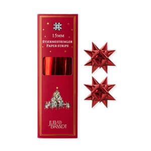 Star shreds, metallic red, 15mmx45cm -32/bag