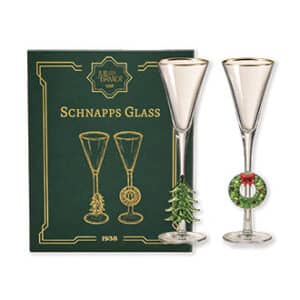 Schnapps glass, 2 asst H: 14CM