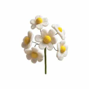 Flowers, wool, 15CM, 6/pcs