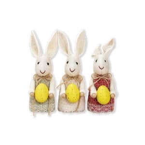 Easter bunny standing , 8CM, 3 ASS.