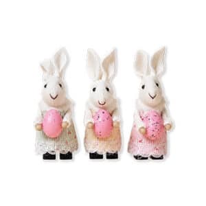 Easter bunny standing , 8CM, 3 ASS.