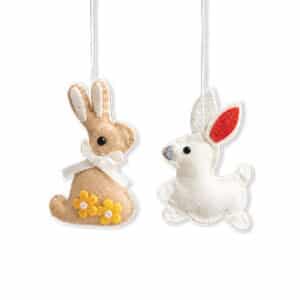 Easter bunny, felt, to hang , 8CM, 2 ASS.
