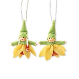 Flower fairies, felt, to hang, 12CM, 2 ASS.