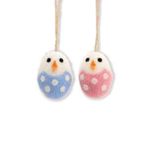 Easter egg, wool, to hang, 5CM, 2 ASS.