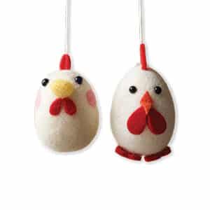 Easter chicken wool, to hang, 7CM, 2 ASS.