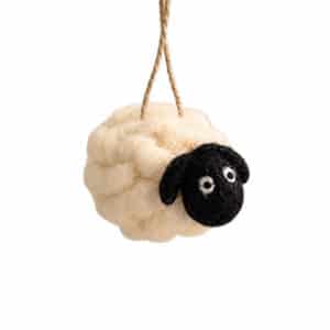 Lamb/Sheep, wool, to hang, 5x6CM.
