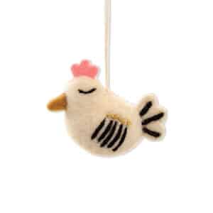 Hen, wool, to hang, 6CM.