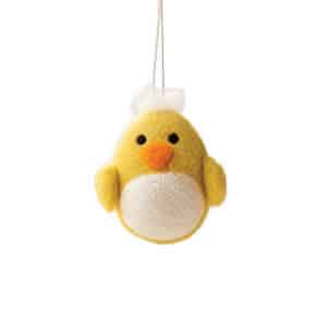 Easter chicken wool, to hang, 7CM.