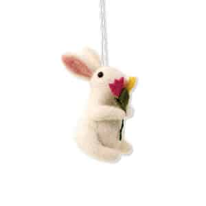 Easter bunny wool, to hang, 7CM.