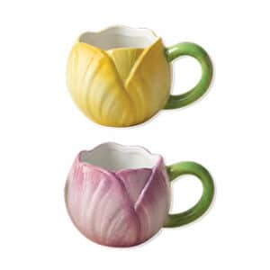Flower mug, ceramic, 14CM.