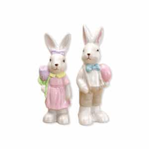 Easter bunny, standing, ceramic 13-15, 2 ASS.